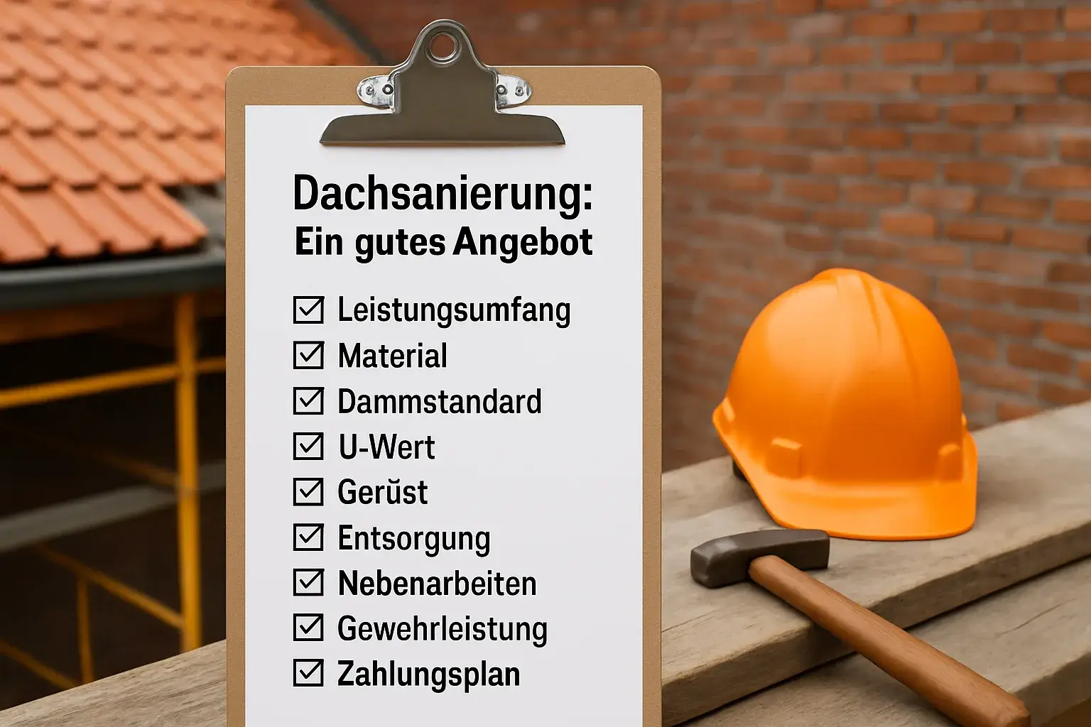 Checkliste für ein gutes Angebot einer Dachsanierungsfirma
